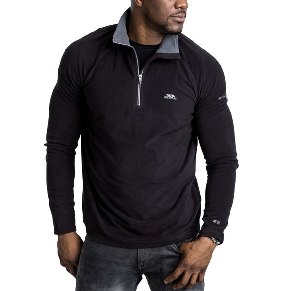 Trespass Mens Blackford Half Zip Pullover Fleece - Black - M Carousel 1