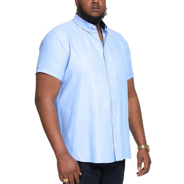 D555 Mens James Big Tall Short Sleeve Oxford Shirt - Sky Blue - 2XL Carousel 1