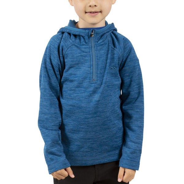 Trespass Kids Gladder Half Zip Hooded Pullover Fleece - Blue - 2-3 Yrs Carousel 1