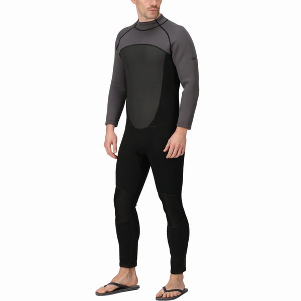 Regatta Mens Lightweight Quick Drying Full Wetsuit - Black/Dark Grey - XL/2XL Carousel 1