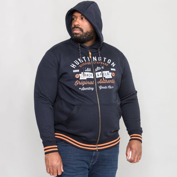 Duke D555 Mens Flanders Big Tall Full Zip Hoody Jacket - Navy Carousel 2