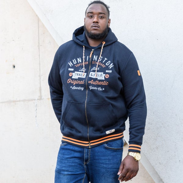 Duke D555 Mens Flanders Big Tall Full Zip Hoody Jacket - Navy Carousel 3
