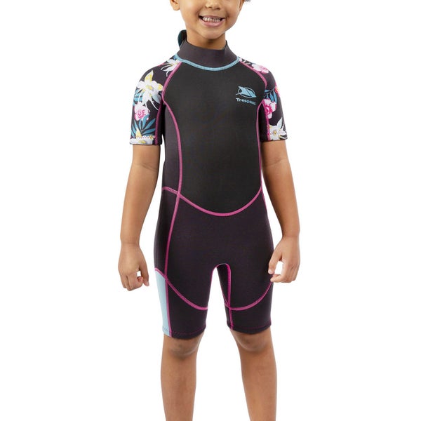 Trespass Kids Posie 3MM Short Sleeve Swimming Surfing Short Wetsuit - 7-8Y Carousel 1
