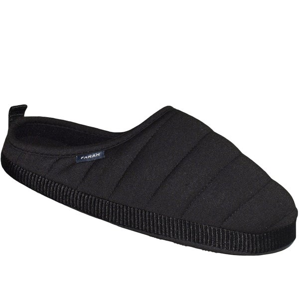 Farah Mens Hydraulic Cushioned Slip On Slippers - Black - 11-12 UK Carousel 1