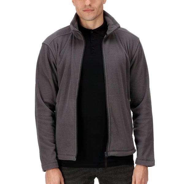 Regatta Professional Mens Micro Zip Full Zip Fleece Jacket - Seal Grey - XL Carousel 1