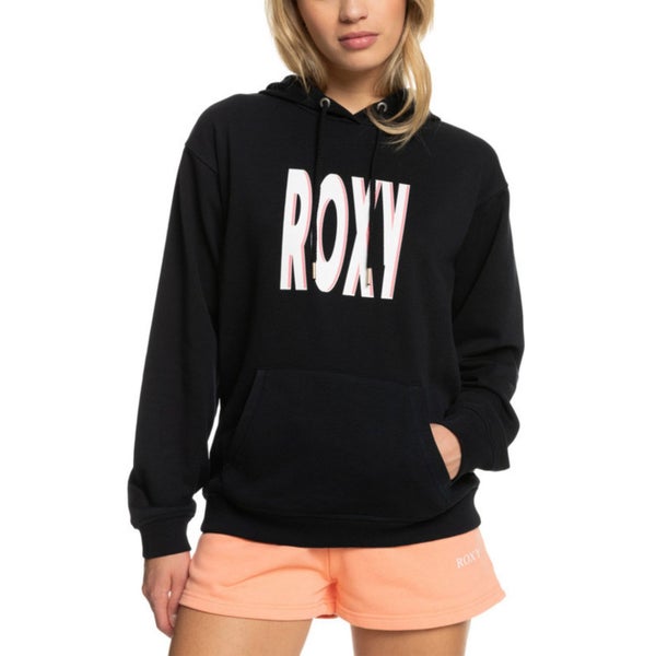 Roxy Womens That’s Rad Pullover Sweatshirt Hoodie - Anthracite - S Carousel 1
