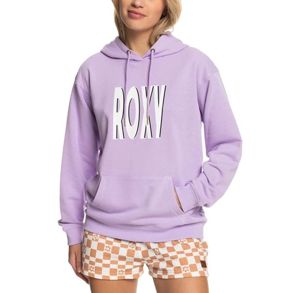 Roxy Womens That’s Rad Pullover Sweatshirt Hoodie - Purple Rose - M Carousel 1