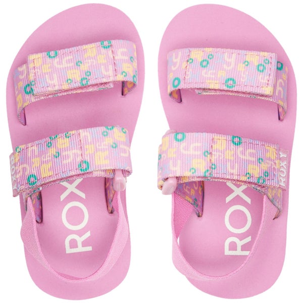 Roxy Infant Girls Cage Strappy Floral Sandals - Super Pink - 8K Carousel 2