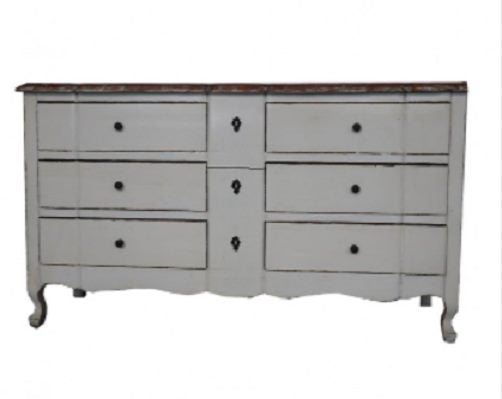 Idone Provincial 6 Drawer Chest Large W160 - Cream *Last Floor Stock *65% OFF* Carousel 1
