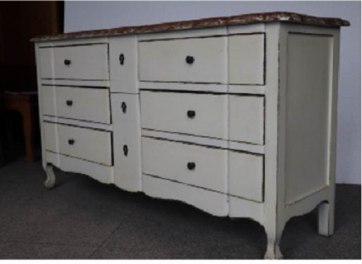 Idone Provincial 6 Drawer Chest Large W160 - Cream *Last Floor Stock *65% OFF* Carousel 6