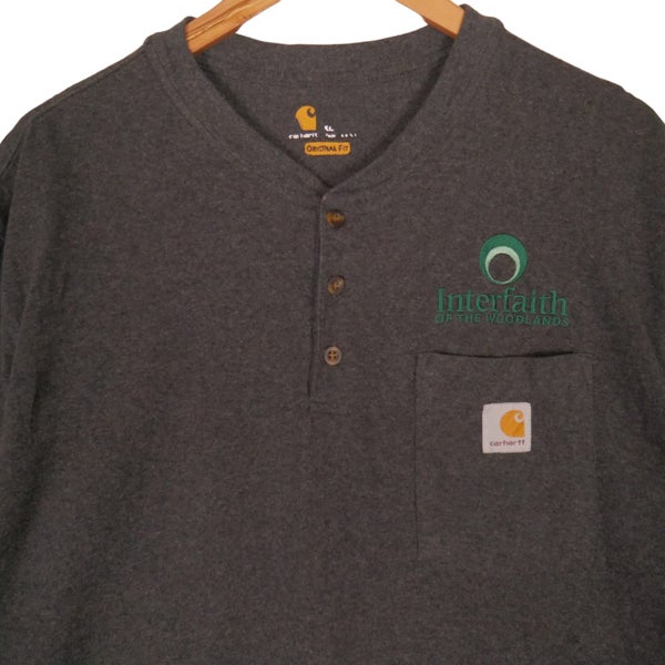 Carhartt Grey Henley Short Sleeve Tee XL Carousel 2