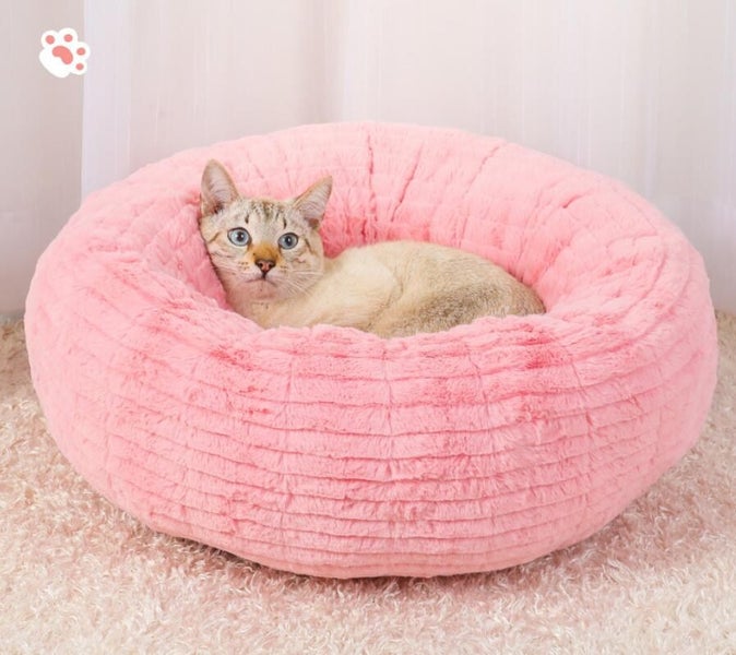 Warm Cat Bed Plush Puppy Cave Cat Deep Nest Carousel 1