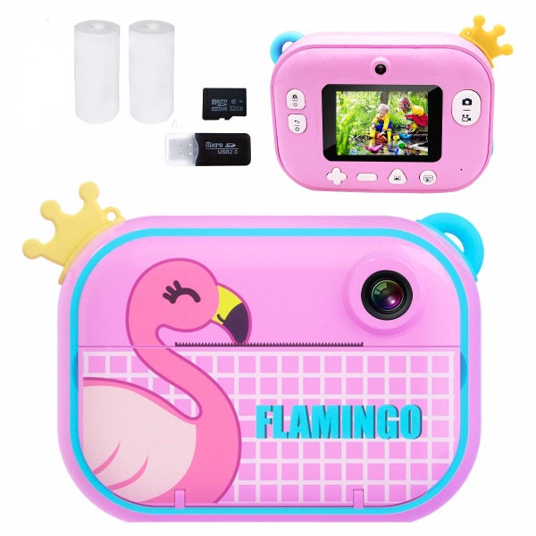 Instant Print Kids Digital Camera Zero Ink Print Photo Selfie Video Camera Carousel 2