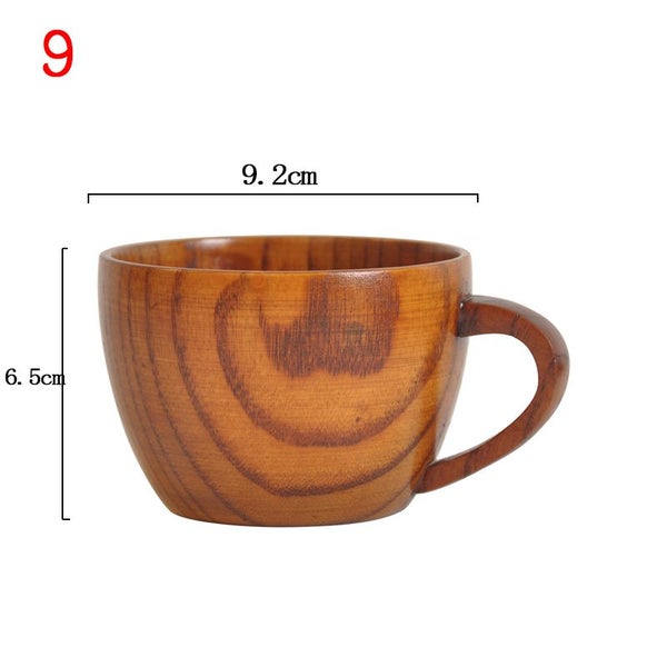 Wooden Cup Wood Coffee Tea Beer Juice Milk Water Mug Coffee Beer Mug Carousel 1