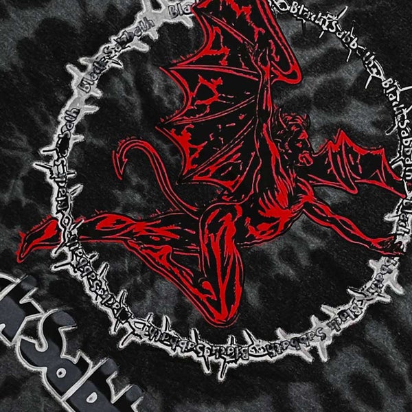 Black Sabbath T Shirt Red Henry Band Logo new Official Unisex Tie Dye Black Carousel 2