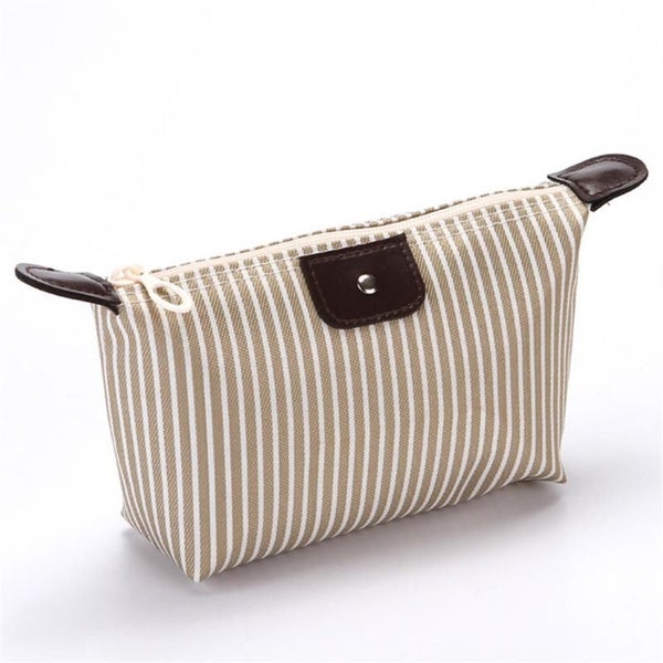 Travel Portable Bag Striped Folding Dumplings Shape Wash Bags for Carousel 1