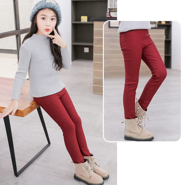 Girl Skinny Casual Pants Spring Autumn New Children Pencil Pants Carousel 1