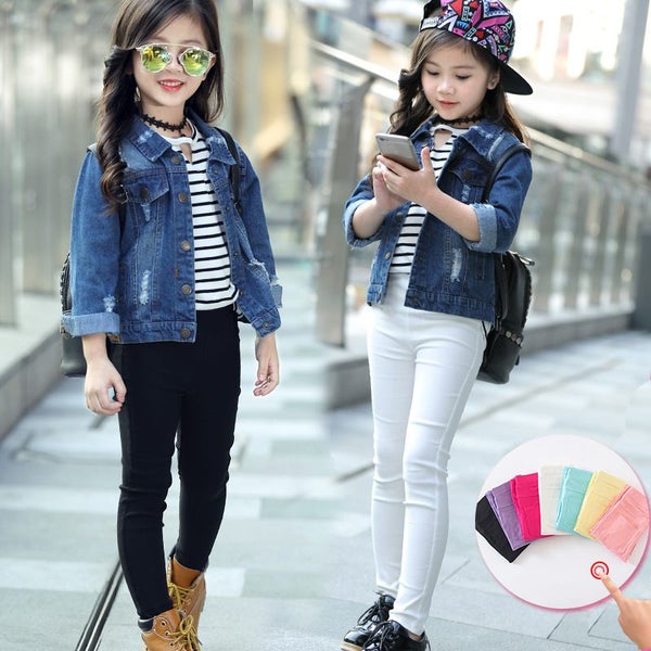 Girl Skinny Casual Pants Spring Autumn New Children Pencil Pants Carousel 2