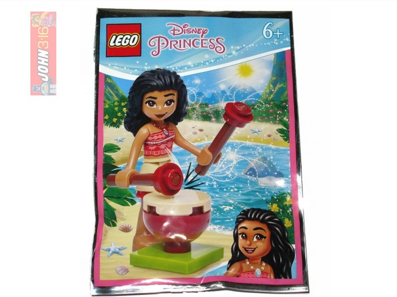 AWESOME DISNEY PRINCESS LEGO FOIL PACK SET - MOANA + BONUS ITEMS Carousel 1
