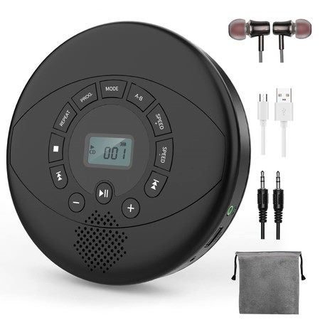 Portable CD Player Walkman with Speaker Headphones MP3 USB Playable Carousel 1