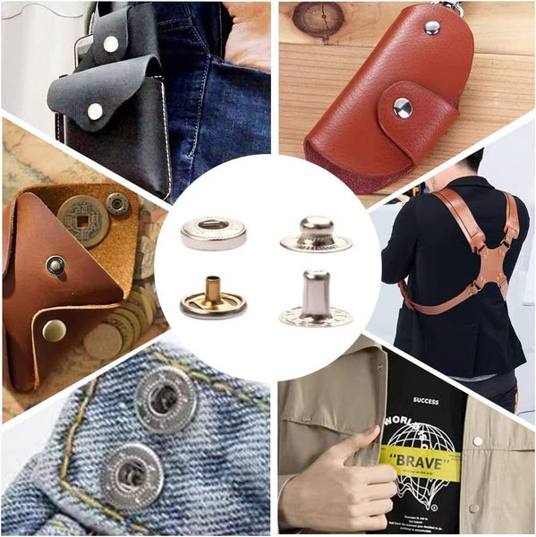 Leather Snap Fasteners Kit 120 Set Carousel 7