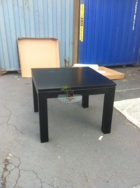 PurePine# NZ Pine Dining Suite | 1M Square Table&4 Chairs | Black color Carousel 8