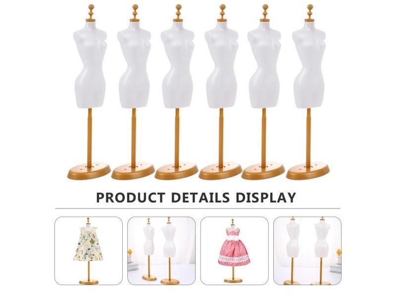 6PCS Clothing Mannequin Stand Doll Dress Forms Mannequins Sewing