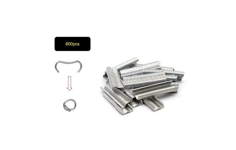 PTN 600pcs M Type Staple M Clip Pet Cage Fencing M Ring Wire Mesh Netting Fence Carousel 1