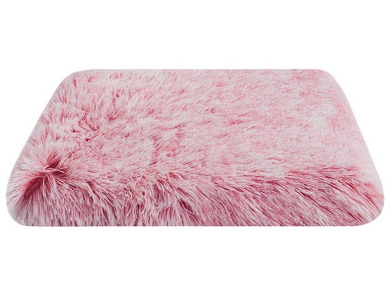 75x50cm Plush Pet Bed Soft Anti-Slip Dog Bed Cat Sleeping Mat Calming Bed Pink Carousel 2