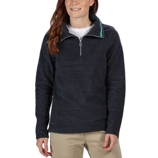 Regatta Womens Solenne 1/2 Zip Outdoor Stripe Fleece Pullover Carousel 1