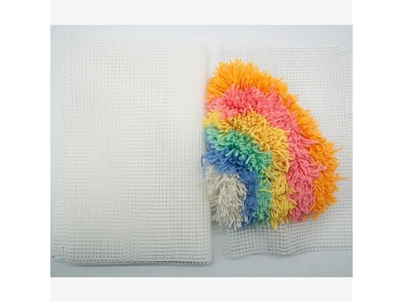 50x100cm Mesh Cloth For Latch Hook Rug Hooking Making Tapestry Canvas DIY Tool Carousel 2