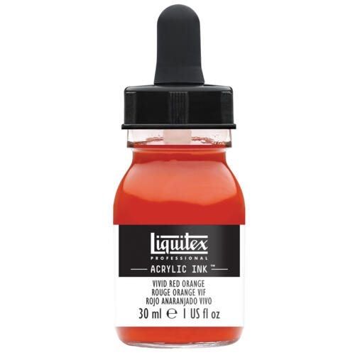 Liquitex Professional Acrylic Ink 30ml VIVID RED ORANGE Carousel 1