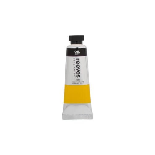 Reeves Fine Artists Oil 50ml MEDIUM YELLOW Carousel 1