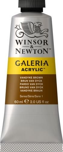 Winsor & Newton Galeria Acrylic Paint 60ml VANDYKE BROWN S1 Carousel 1
