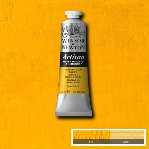 Winsor & Newton Artisan Water Mixable Oil Colour 37ml CADMIUM YELLOW MEDIUM S2 Carousel 2