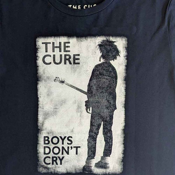 The Cure Crop Top T Shirt Boys Dont Cry Band Logo new Official Womens Navy Carousel 2