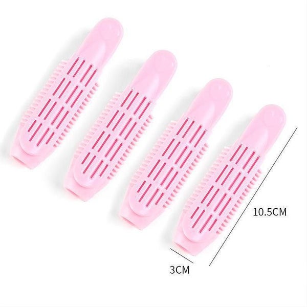 4 Pcs Pink Natural Fluffy Curly Hair Clip Plastic Loose Hair Root Air Carousel 1
