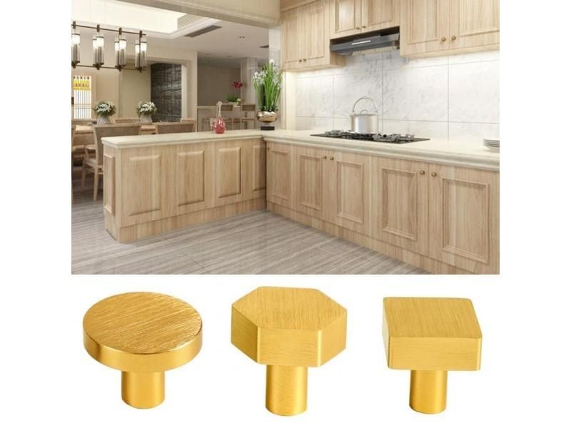 Solid Construction Cabinet Door Knob Round Square Single Hole Modern Home Carousel 2