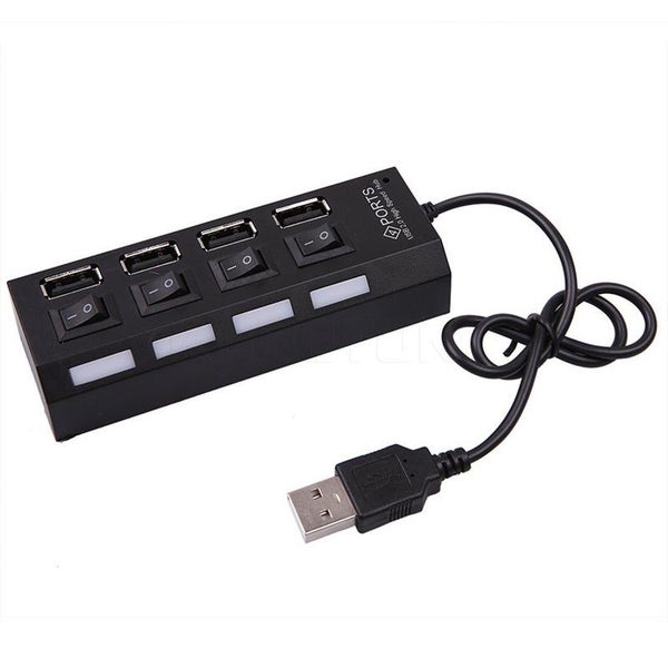 4 Port Led Usb Hub Four Ports 2.0 Concentrator With Light And Separate Switch Fo Carousel 8