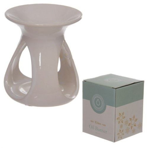 Ceramic Oil and Wax Burner - White Tear Drop (10.5cm) Carousel 1