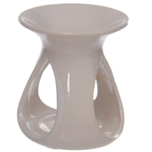 Ceramic Oil and Wax Burner - White Tear Drop (10.5cm) Carousel 2