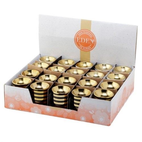 Oil Burner - Eden Metallic Gold Stripe (Box of 20) Carousel 6