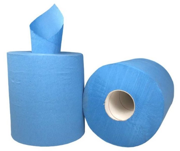 Centre Feed Paper Towel - Blue, 210mm x 300m, 1 Ply, 25gsm (Pack of 6) * Carousel 1