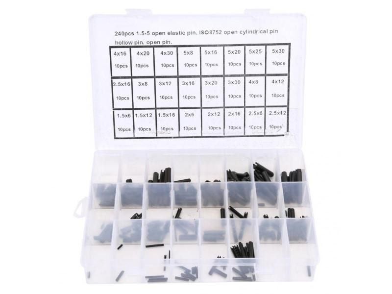 240Pcs M1.5 M5 Elastic Carbon Steel Cylindrical Pin Carousel 1