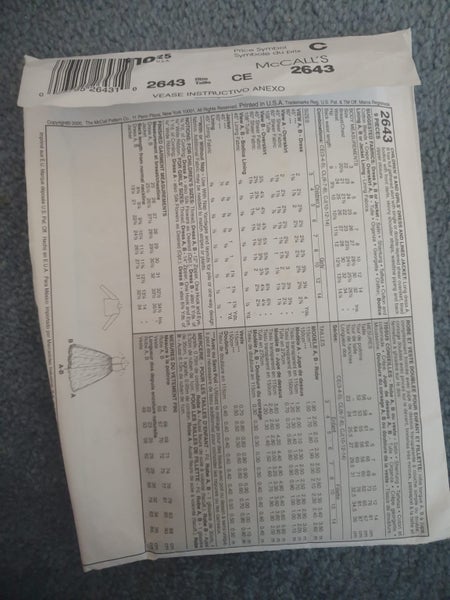 MCCALLS 2643 SPECIAL MOMENTS BRIDESMADE DRES S & BOLERO 3 - 5 Carousel 2