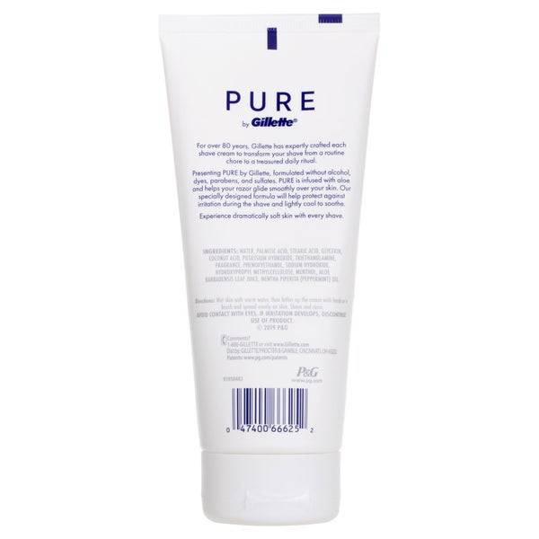 Gillette Pure Soothing Shave Cream 170G Carousel 2
