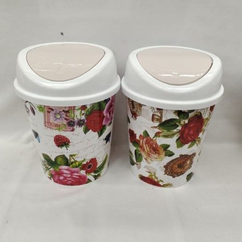 Rubbish Bin - 16.5 x 16.5 x 22cm (Set of 12 Asstd) Carousel 1