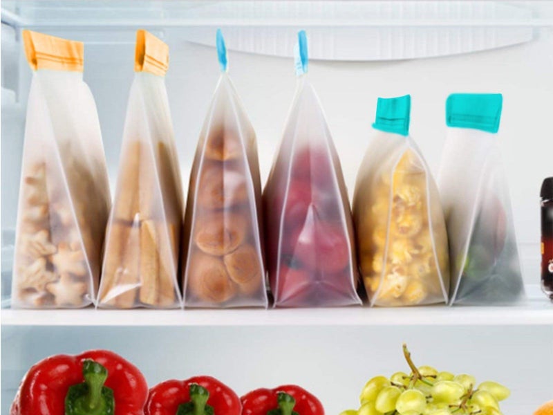 Set of 18Pcs Reusable Stand Up Food Bag Leakproof Ziplock Storage Bags Carousel 2