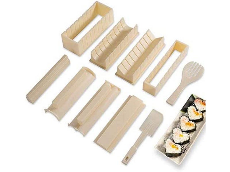 10Pcs DIY Sushi Making Kit Kitchen Tools Sushi Maker Sushi Rice Mold Set Carousel 2