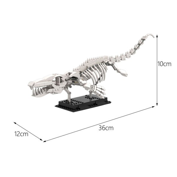 Mosasaur Skeleton Model with Display Stand 418 Pieces Dinosaur - Building blocks Carousel 2